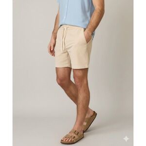 Marine Layer Mens XXL Beige Drawstring Elastic Waist Casual Shorts‎
